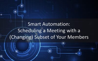 Smart Automation: Scheduling a Meeting with a (Changing) Subset of Your Members